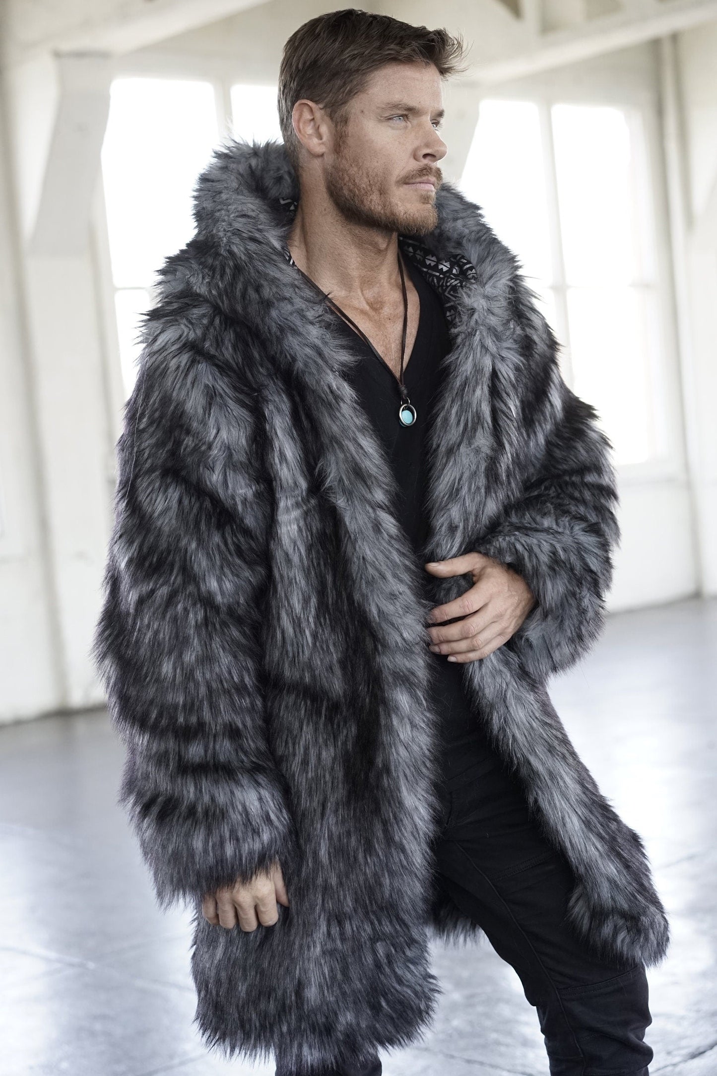 Silver Ritual Fur Coat