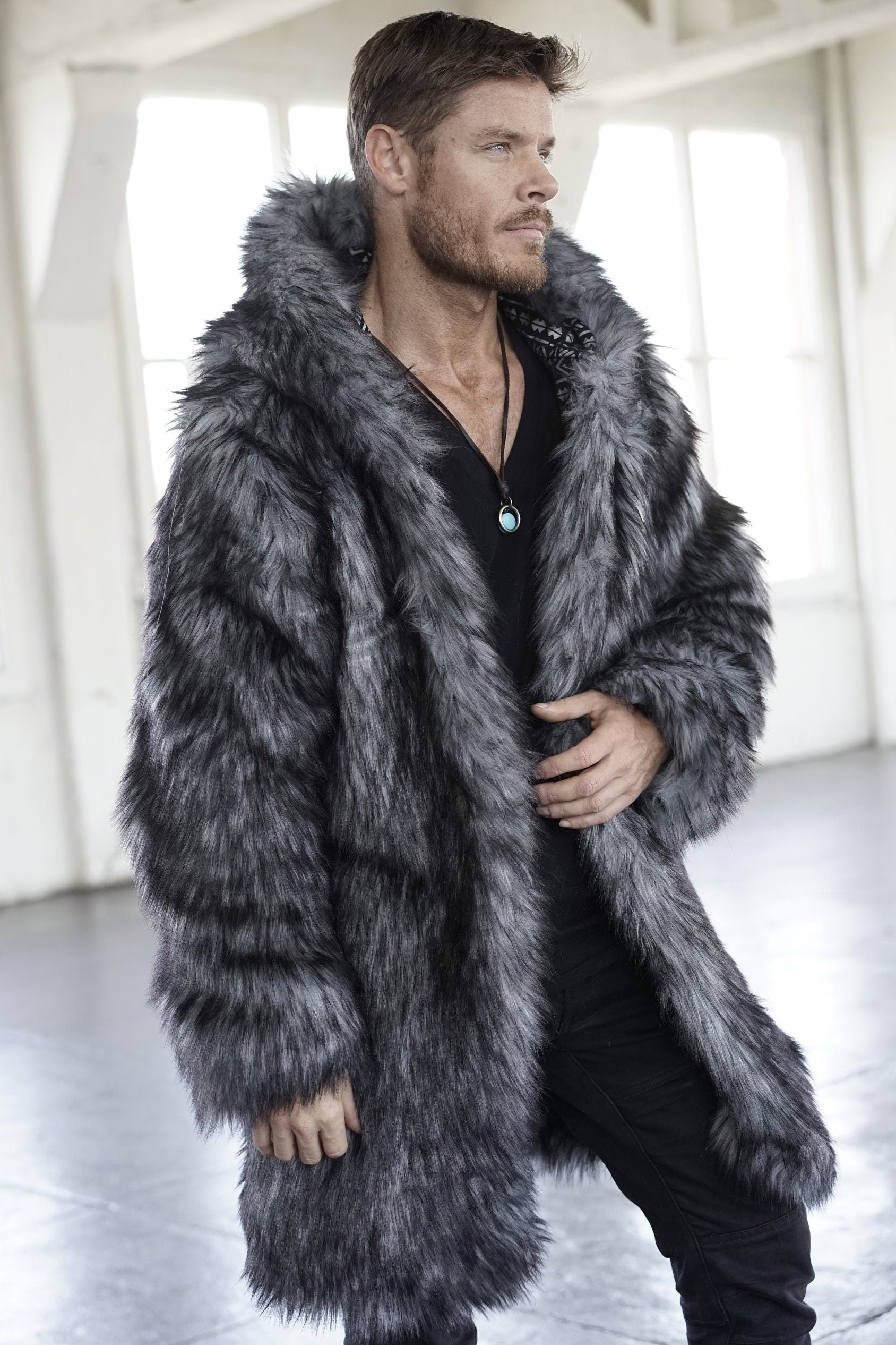 Silver Ritual Fur Coat