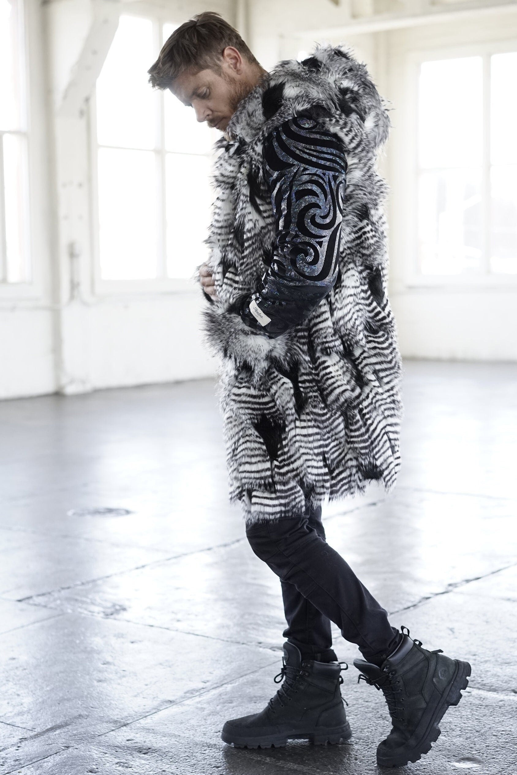 Feathered Night Fur Coat