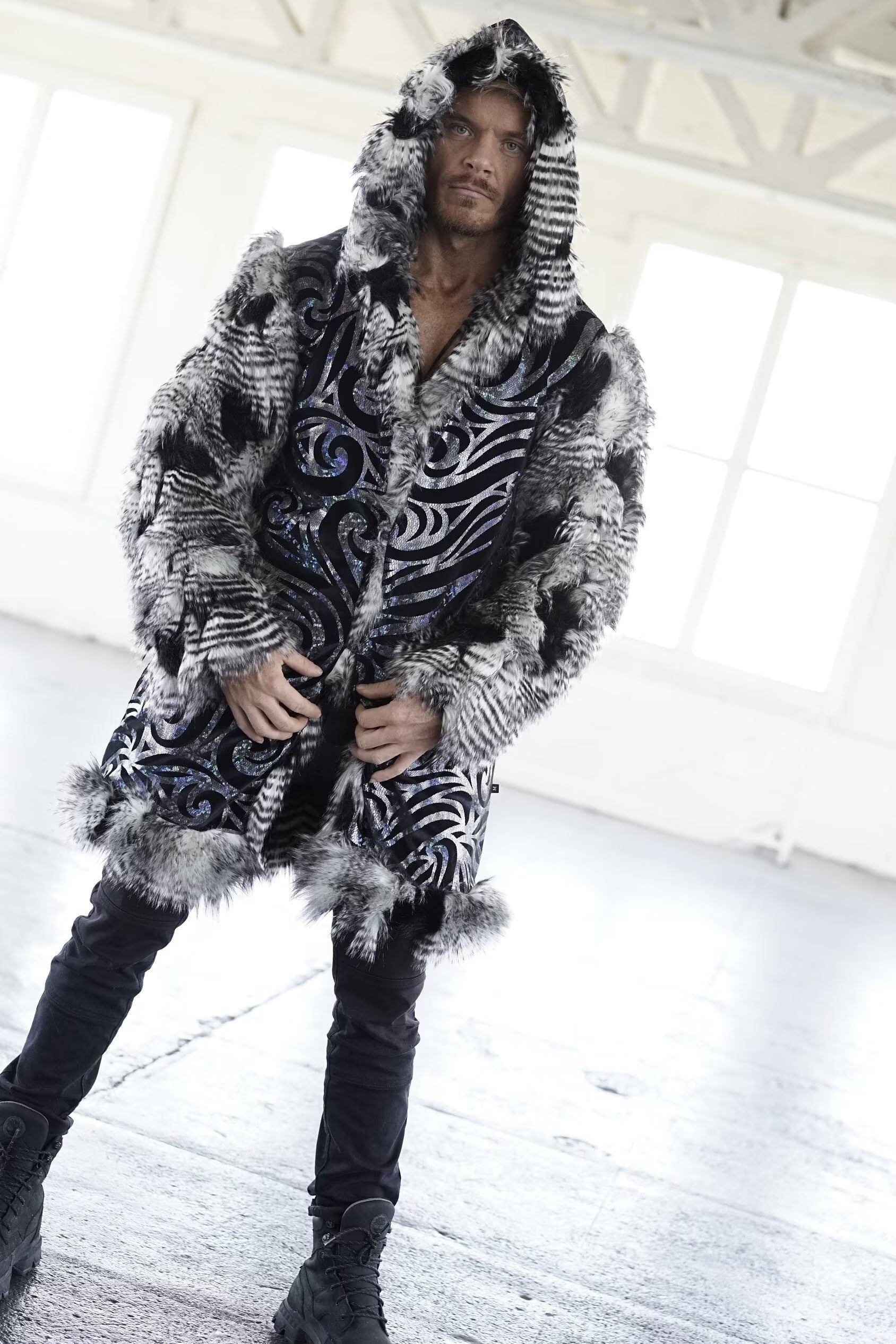 Feathered Night Fur Coat