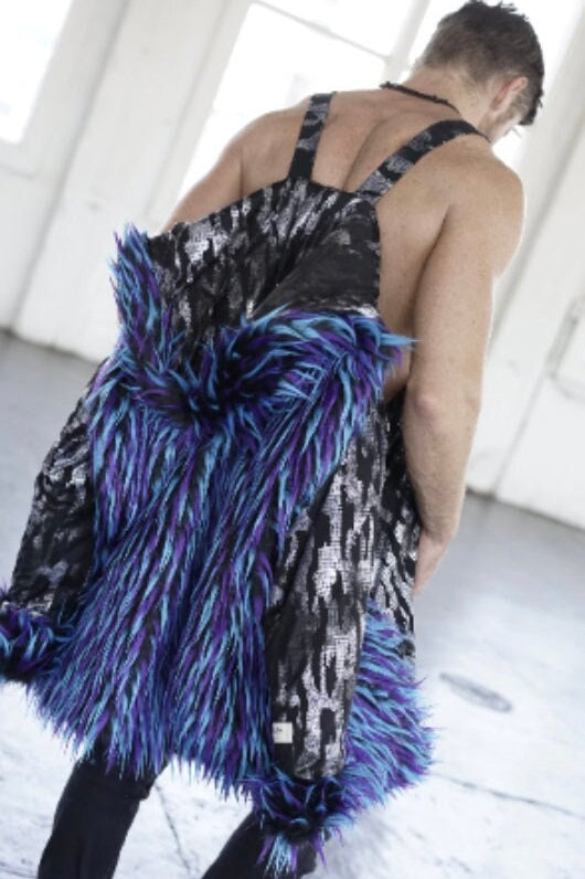 ADD ON - Straps Backpack for a Festival Faux Fur Coat Burning Man