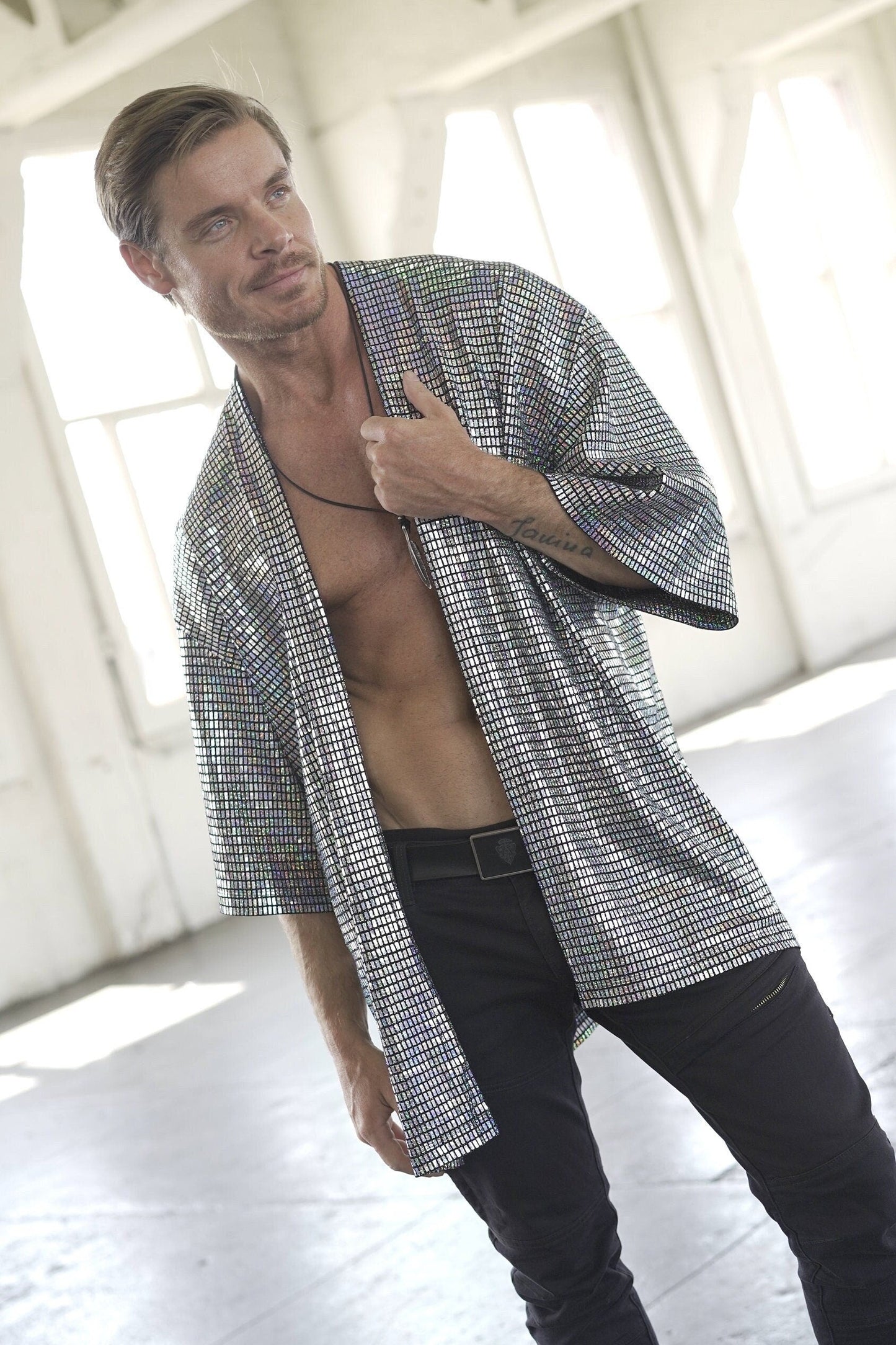 Disco Ball Silver Kimono