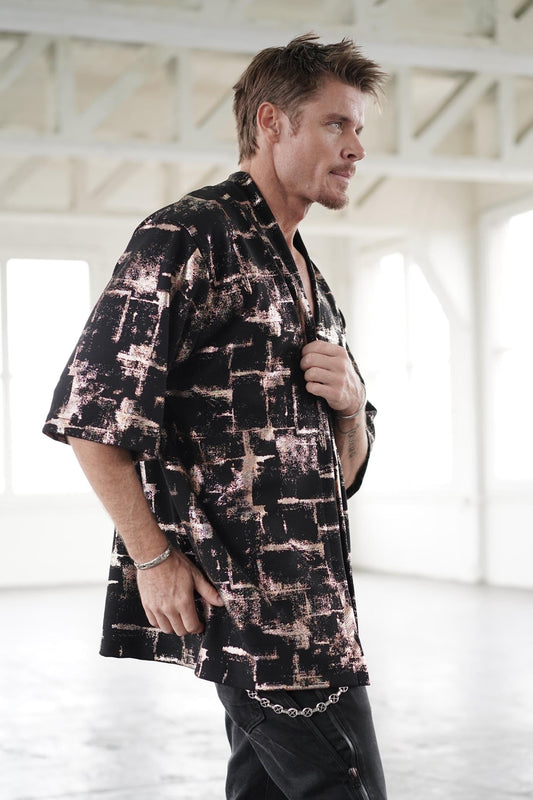 Gold Patches Kimono