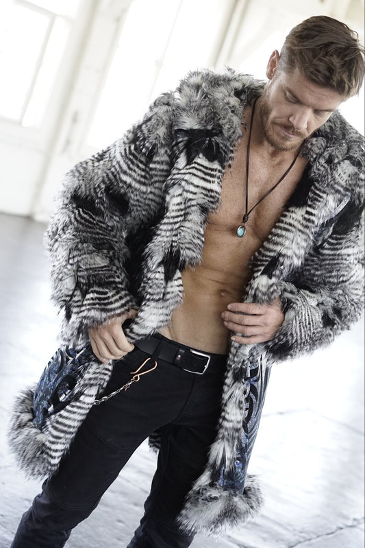 Feathered Night Fur Coat