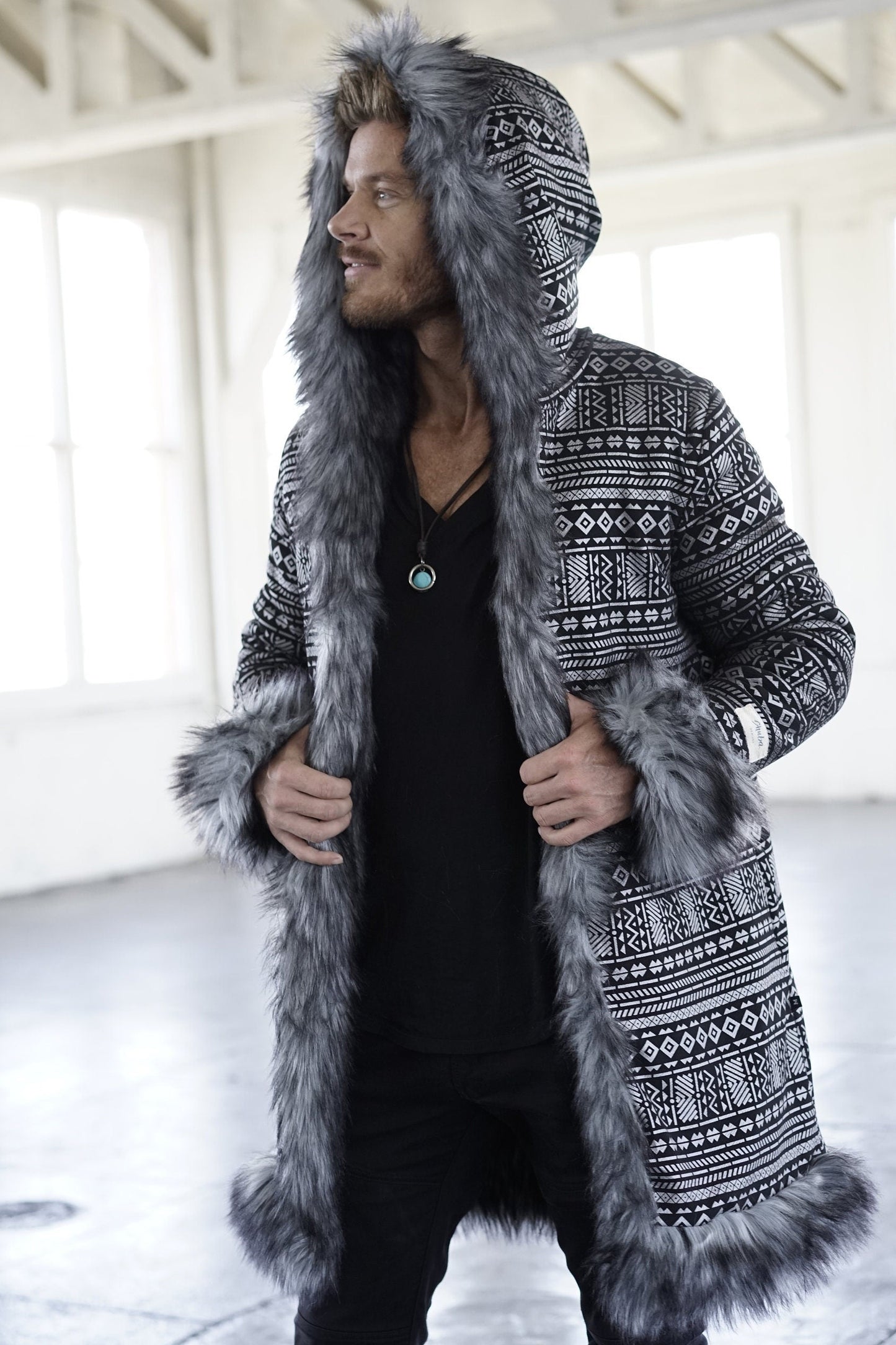 Silver Ritual Fur Coat